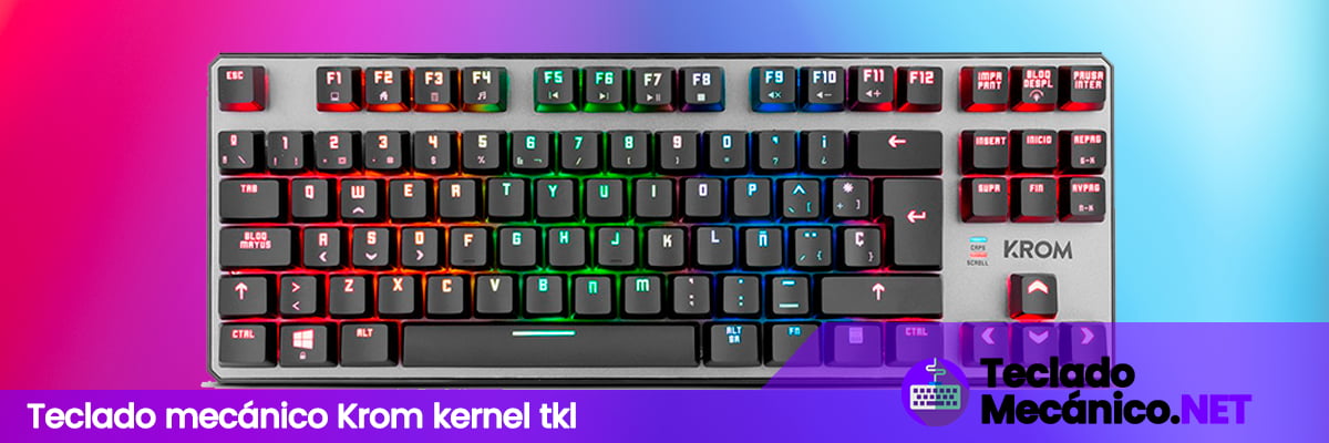 krom kernel tkl teclado mecánico gaming rgb compacto